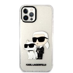 Karl Lagerfeld IML Glitter Karl and Choupette NFT Case for iPhone 12|12 Pro Transparent цена и информация | Чехлы для телефонов | hansapost.ee