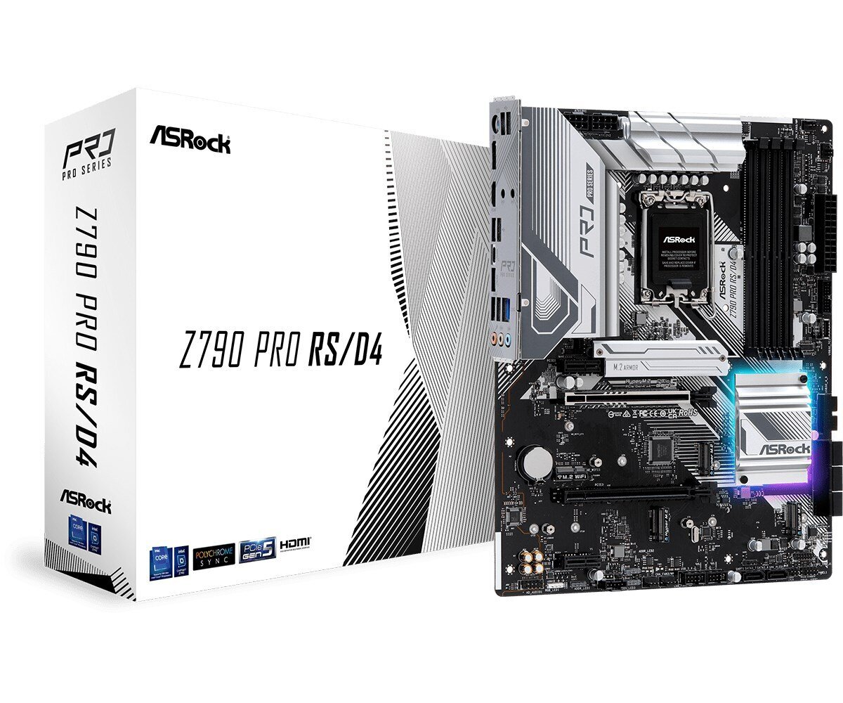 ASRock Z790 Pro RS/D4, ATX, LGA 1700, DDR4 hind ja info | Emaplaadid | hansapost.ee