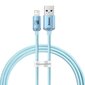 Baseus cable Crystal Shine USB - Lightning 1,2 m 2,4A sky blue hind ja info | Mobiiltelefonide kaablid | hansapost.ee