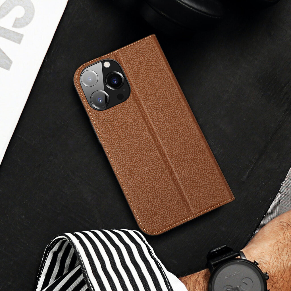 Dux Ducis Skin X2 iPhone 14 Pro Max with magnetic flap brown hind ja info | Telefonide kaitsekaaned ja -ümbrised | hansapost.ee