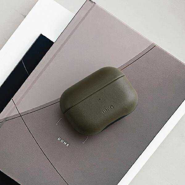 Uniq Terra Genuine Leather, AirPods Pro, Olive hind ja info | Kõrvaklapid | hansapost.ee