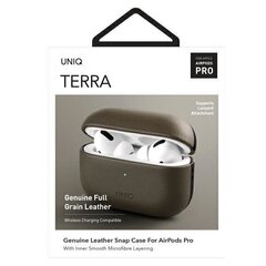 Uniq Terra Genuine Leather, AirPods Pro, Olive цена и информация | Uniq Компьютерная техника | hansapost.ee