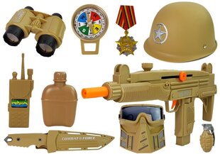 Комплект военного с винтовкой, каской и прочими аксессуарами цена и информация | Игрушки для мальчиков | hansapost.ee
