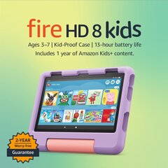 Планшет Amazon Fire HD 8 Kids 32ГБ, фиолетовый цена и информация | Tahvelarvutid | hansapost.ee