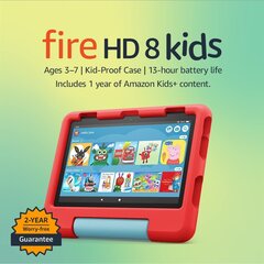 Планшет Amazon Fire HD 8 Kids 32ГБ, красный цена и информация | для планшетов | hansapost.ee