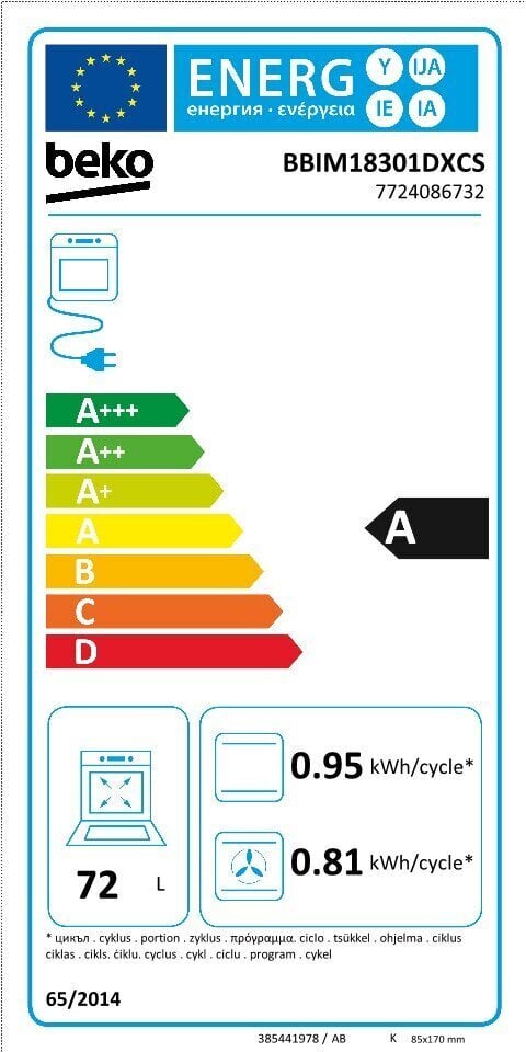 Beko BBIM18301DXCS price and information | Ahjud | hansapost.ee