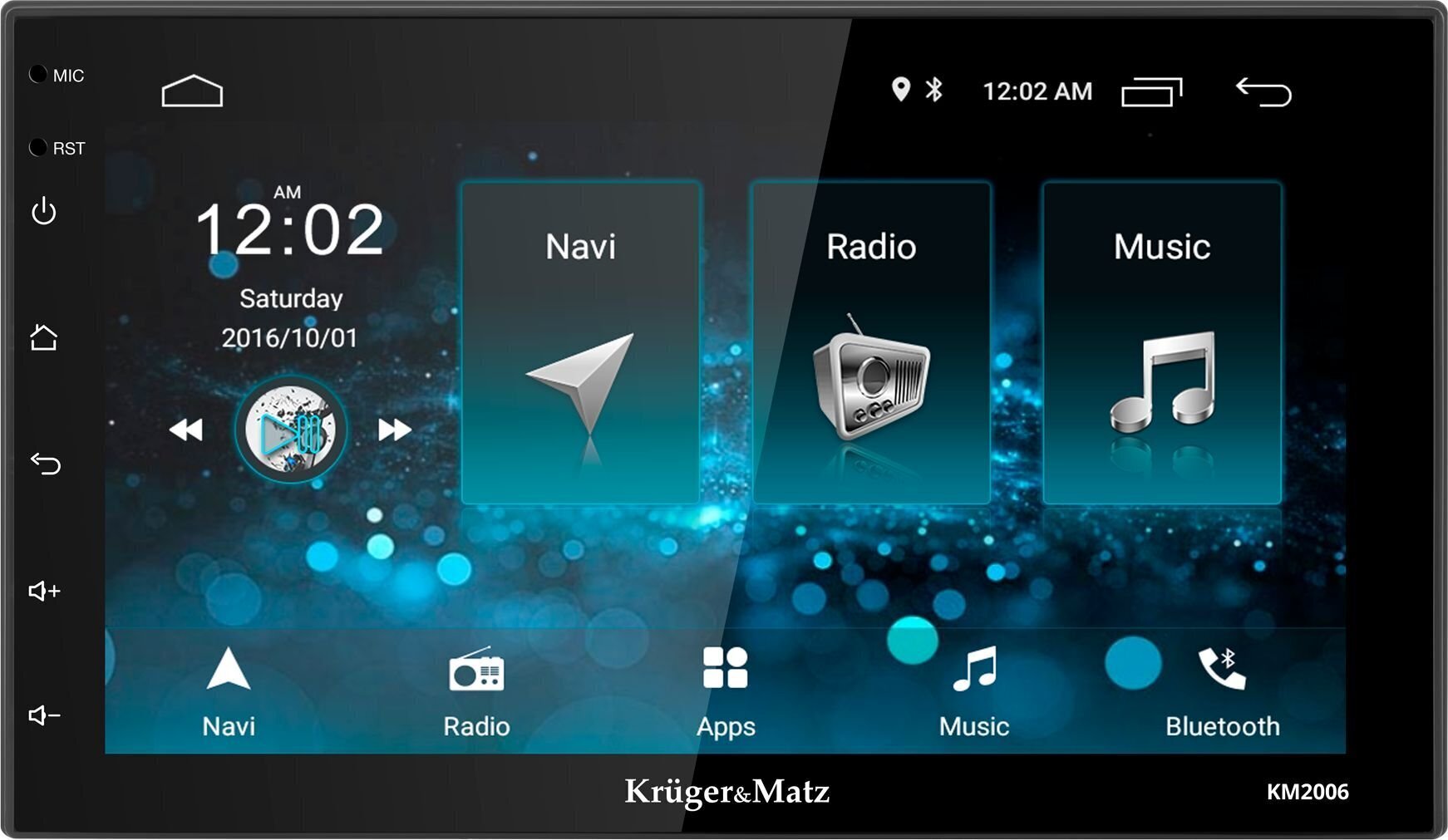 Autostereo Kruger&Matz koos bluetooth ja navigatsiooniga hind ja info | Autoraadiod | hansapost.ee
