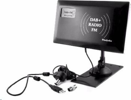 DAB+FM SLIM sise- ja välisraadioantenn ANT0357 цена и информация | Antennid | hansapost.ee