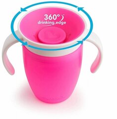 Чашка для питья Munchkin Miracle, герметичная, розовая цена и информация | Бутылочки и аксессуары | hansapost.ee