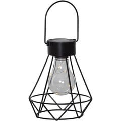 Päikesepatareiga latern Star Trading Eddy Ø130x155 mm must price and information | Garden lights and outdoor lights | hansapost.ee