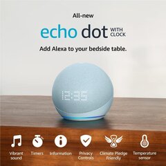 Аудиоколонка Echo dot 5 Watch, синий цена и информация | Аудиоколонки | hansapost.ee