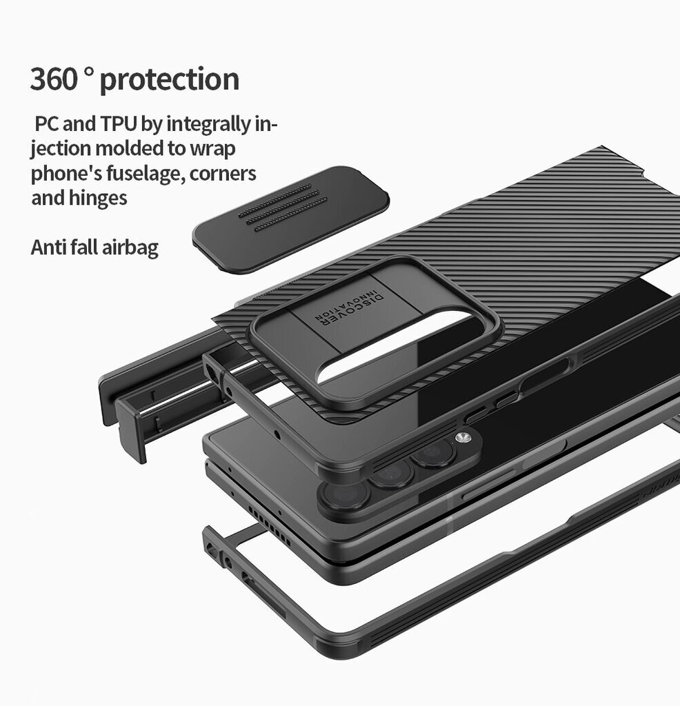 Nillkin CamShield PRO Slot+Stand Hard Case for Samsung Galaxy Z Fold 4 5G Black hind ja info | Telefonide kaitsekaaned ja -ümbrised | hansapost.ee