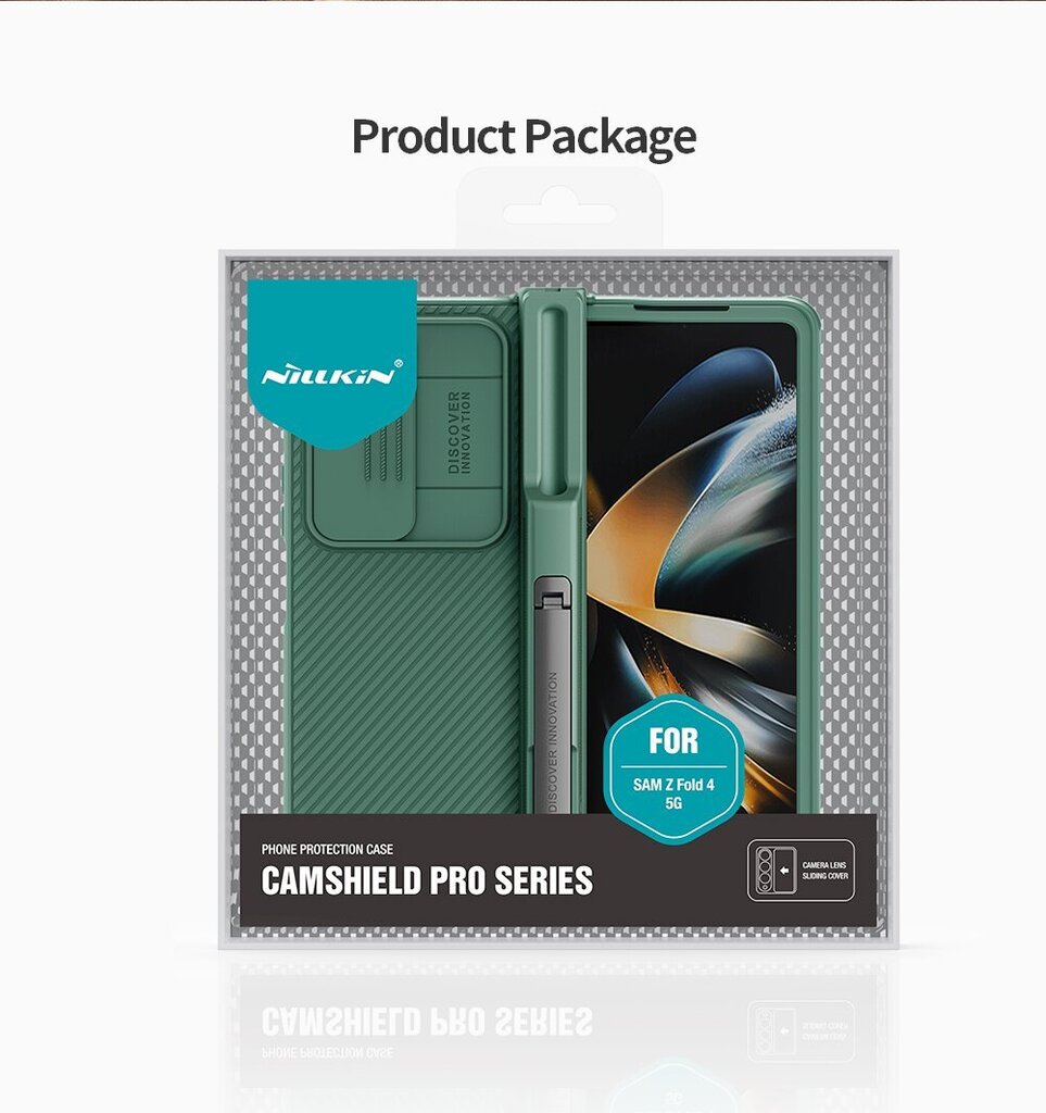 Nillkin CamShield PRO Slot+Stand Hard Case for Samsung Galaxy Z Fold 4 5G Blue hind ja info | Telefonide kaitsekaaned ja -ümbrised | hansapost.ee