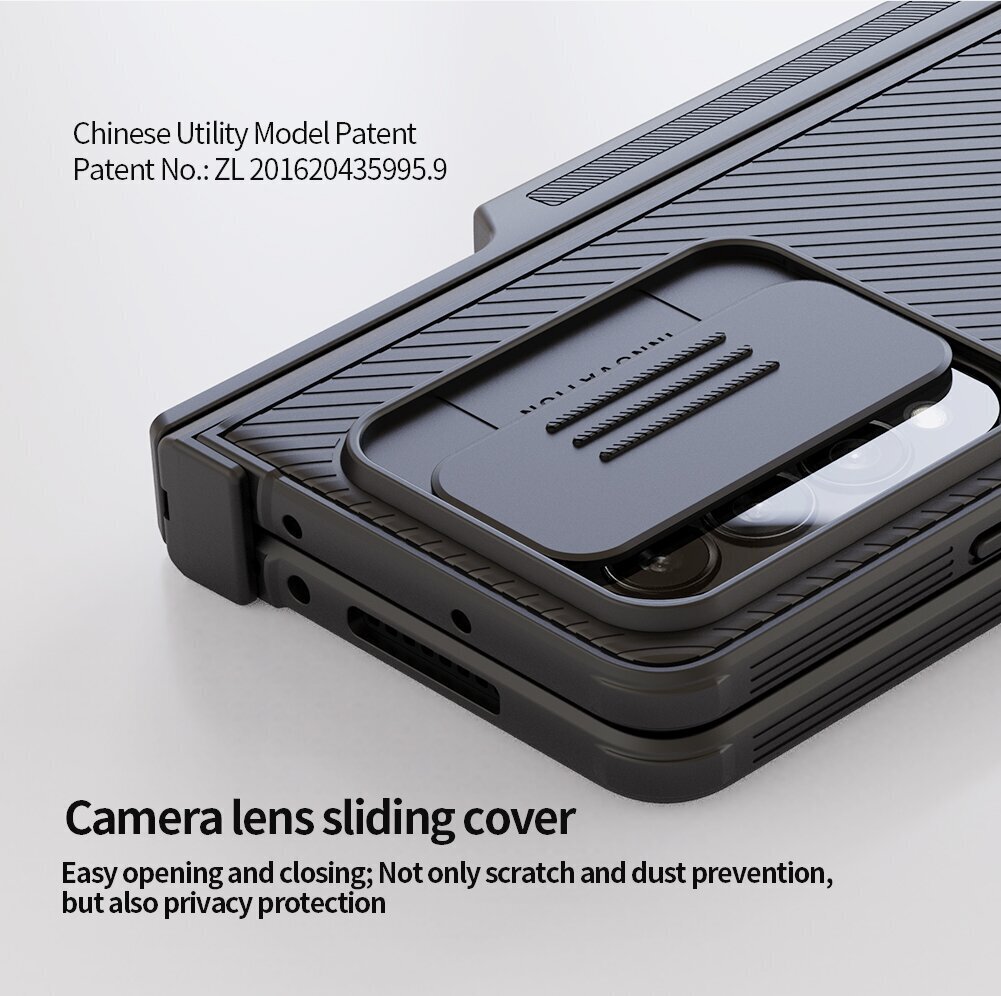 Nillkin CamShield PRO Slot+Stand Hard Case for Samsung Galaxy Z Fold 4 5G Deep Green hind ja info | Telefonide kaitsekaaned ja -ümbrised | hansapost.ee