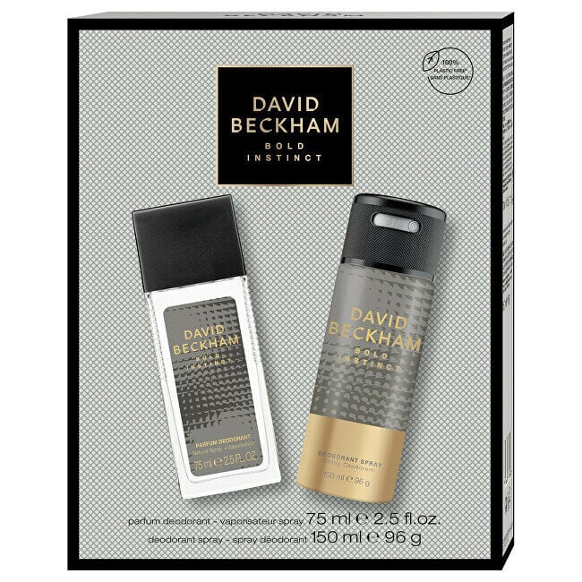 Komplekt meestele David Beckham Bold Instinct: lõhnastatud deodorant 75 ml + pihustatav deodorant 150 ml hind ja info | Dušigeelid ja deodorandid meestele | hansapost.ee