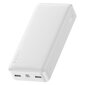 Baseus Bipow 20000mAh 15W white (Overseas Edition) + USB-A - Micro USB 0.25m white (PPBD050102) цена и информация | Akupangad | hansapost.ee