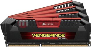 Corsair Vengeance Pro Red, 32ГБ (4x8ГБ), DDR3, 1600МГц (CMY32GX3M4A1600C9R) цена и информация | Объём памяти (RAM) | hansapost.ee