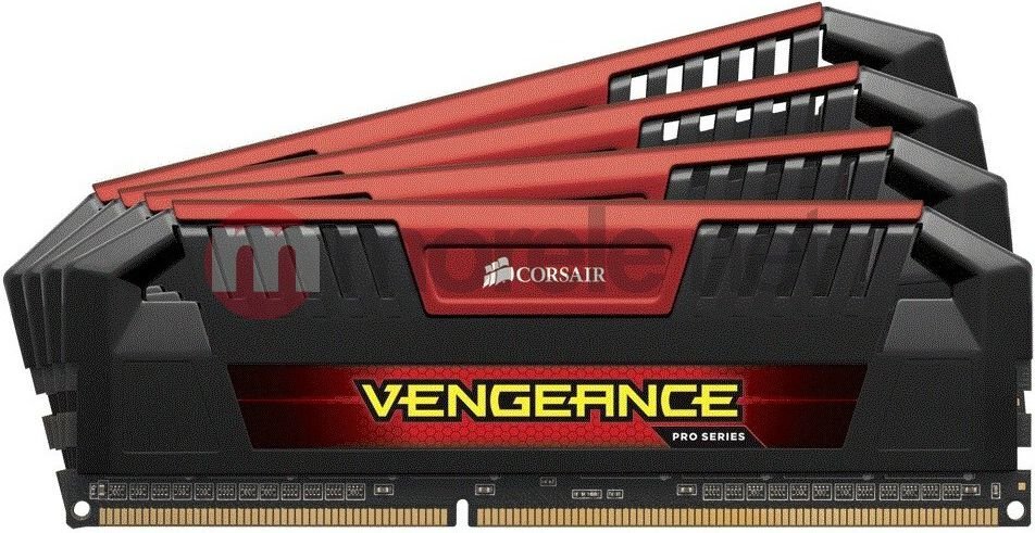 Corsair Vengeance Pro Red, 32GB (4x8GB), DDR3, 1600MHz (CMY32GX3M4A1600C9R) цена и информация | Operatiivmälu | hansapost.ee