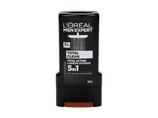 L´Oréal Paris Men Expert Total Clean гель для душа для мужчин 300 мл цена и информация | Масла, гели для душа | hansapost.ee