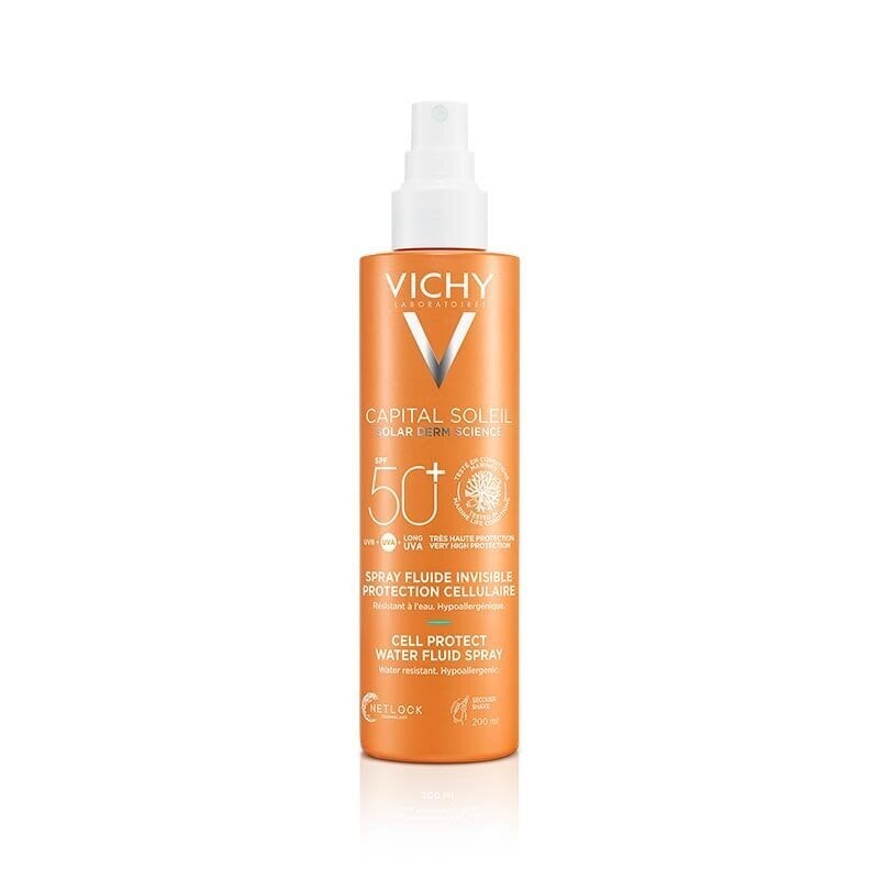 Veekindel vedelikusprei SPF 50+ Capital Soleil (Water Fluid Spray) 200 ml цена и информация | Päikesekaitse ja päevitusjärgsed kreemid | hansapost.ee