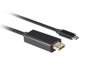 Адаптер USB C—DisplayPort Lanberg CA-CMDP-10CU-0018-BK Чёрный 1,8 m цена и информация | Адаптеры и USB-hub | hansapost.ee