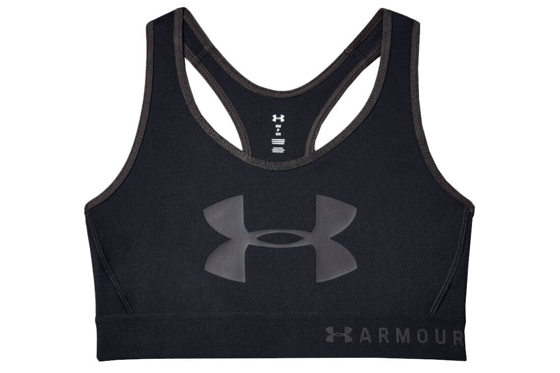 Naiste spordirinnahoidja Under Armour Mid Keyhole Graphic Bra 1344333-001, must hind ja info | Spordiriided naistele | hansapost.ee