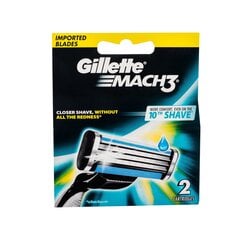 Сменные картриджи Gillette Mach3, 2 шт цена и информация | Средства для бритья и косметика | hansapost.ee