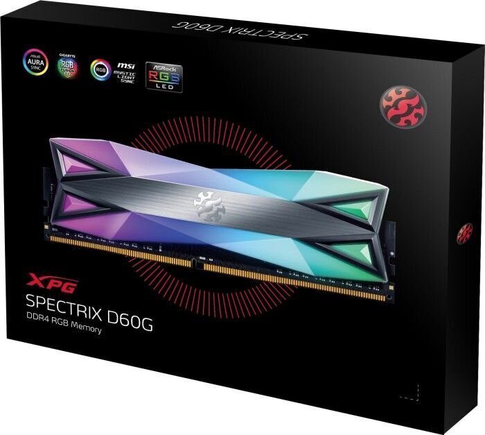 Adata XPG SPECTRIX D60G, 16GB (8GBx2), DDR4, 3200MHz (AX4U320088G16A-DT60) цена и информация | Operatiivmälu | hansapost.ee