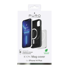 Puro Icon Mag, iPhone 14 Max, must / IPC1467ICONMAGBLK hind ja info | Telefonide kaitsekaaned ja -ümbrised | hansapost.ee