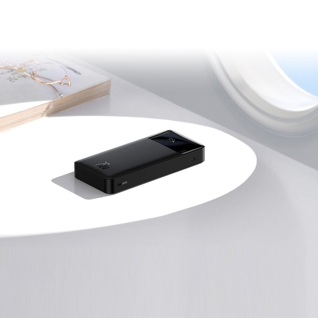 Baseus Bipow 20000mAh 20W Black (Overseas Edition) + USB-A - Micro USB 0.25m Black (PPBD050501) hind ja info | Akupangad | hansapost.ee