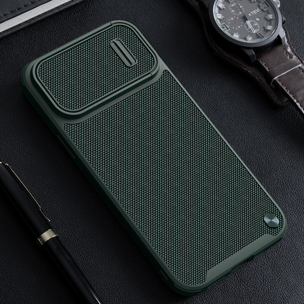 Nillkin Textured iPhone 14 Pro Max dark green цена и информация | Telefonide kaitsekaaned ja -ümbrised | hansapost.ee