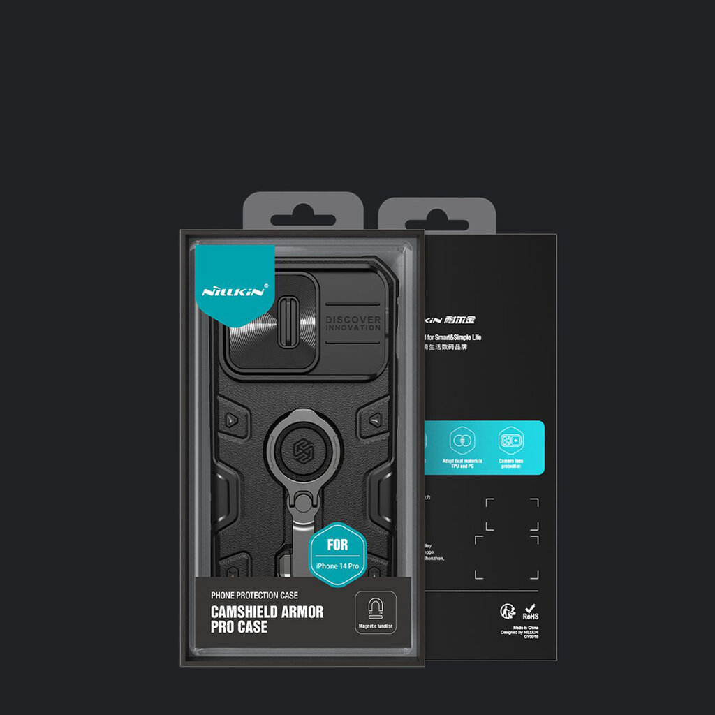 Nillkin CamShield Armor Pro Magnetic Case iPhone 14 Pro Magnetic MagSafe Dark Green цена и информация | Telefonide kaitsekaaned ja -ümbrised | hansapost.ee