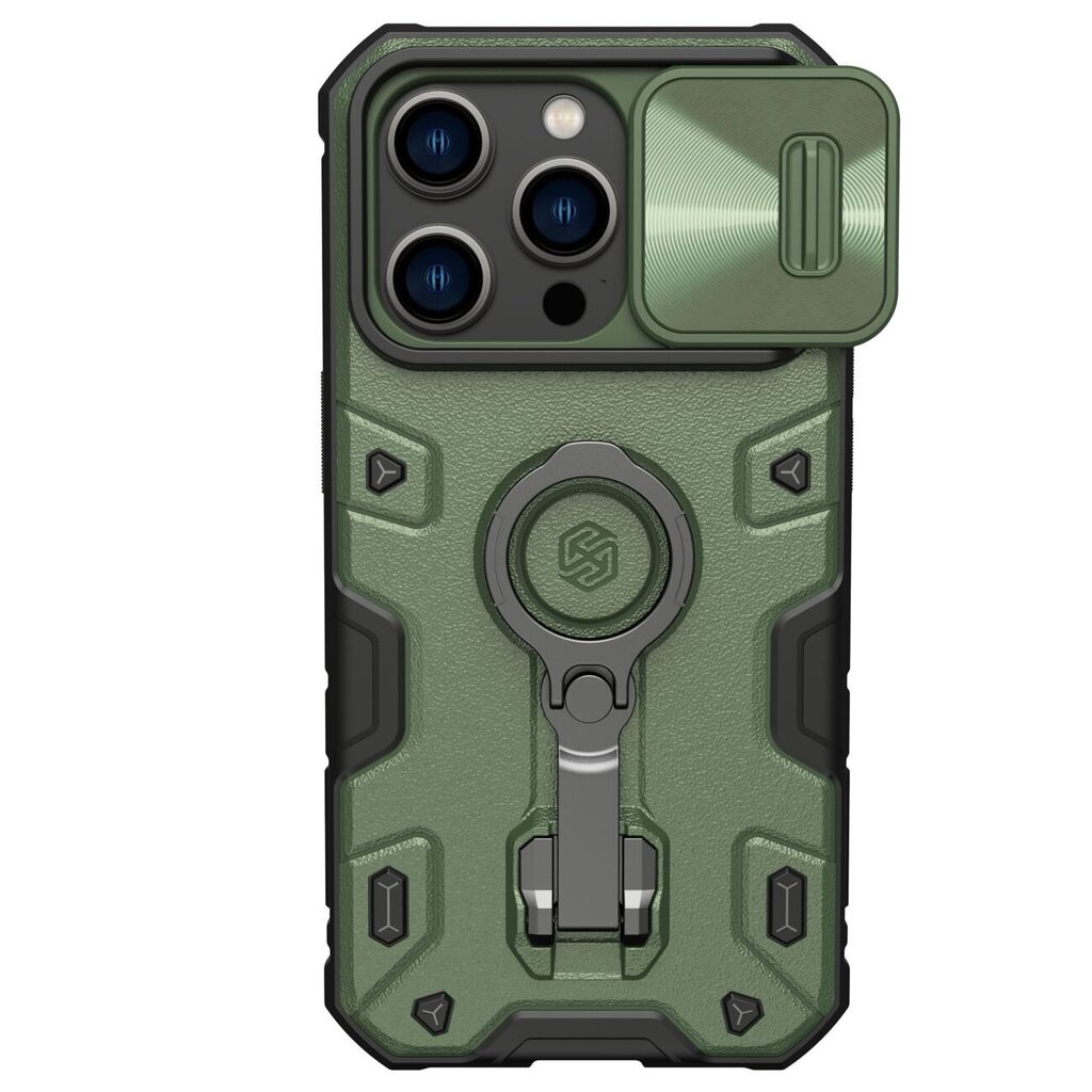 Nillkin CamShield Armor Pro Magnetic Case iPhone 14 Pro Magnetic MagSafe Dark Green hind ja info | Telefonide kaitsekaaned ja -ümbrised | hansapost.ee