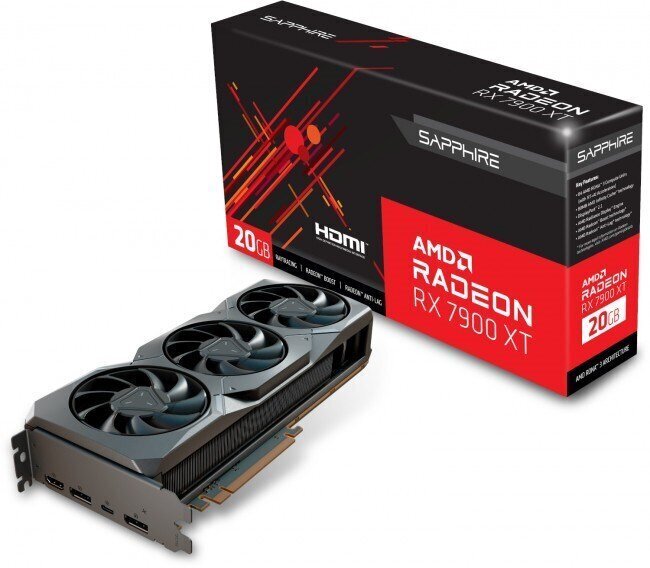 Sapphire AMD Radeon RX 7900 XT 20G GDDR6 (21323-01-20G) цена и информация | Videokaardid | hansapost.ee