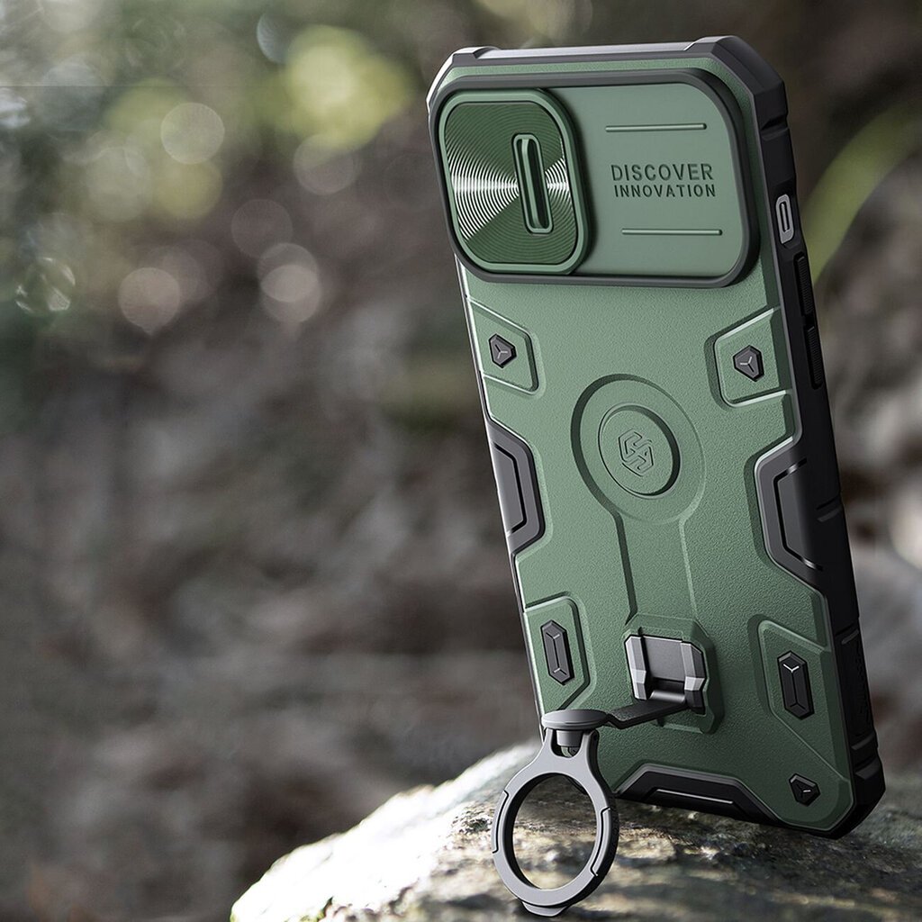 Nillkin CamShield Armor Pro Magnetic Case iPhone 14 Magnetic MagSafe Dark Green hind ja info | Telefonide kaitsekaaned ja -ümbrised | hansapost.ee