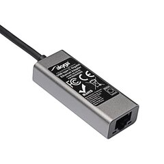 Adapter Akyga AK-AD-65 with cable network card USB type C (m) / RJ45 (f) 10/100/1000 ver. 3.0 15 cm цена и информация | Адаптеры и USB-hub | hansapost.ee