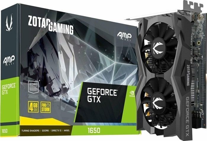 Zotac GAMING GeForce GTX 1650 AMP Core GDDR6 (ZT-T16520J-10L) цена и информация | Videokaardid | hansapost.ee