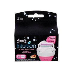 Бритвенные лезвия Wilkinson Sword Intuition Ultra Moisture 3 шт. цена и информация | Средства для бритья и косметика | hansapost.ee