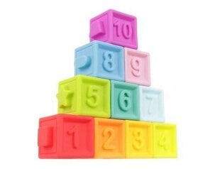 Pehmed klotsid, värvilised, 10 tk hind ja info | Beebide mänguasjad | hansapost.ee