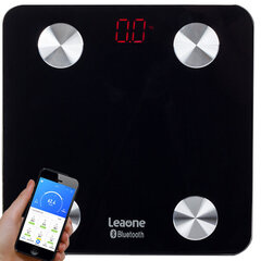 LCD аналитические весы для ванной с bluetooth, черные цена и информация | Весы (бытовые) | hansapost.ee