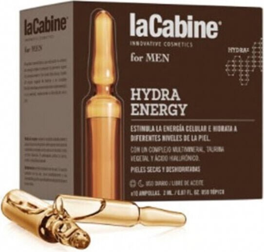 Ampullid laCabine La Cabine for Men Energía Niisutav (2 ml) (10 x 2 ml) цена и информация | Näoõlid, ampullid ja seerumid | hansapost.ee