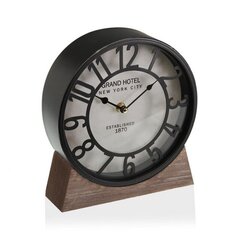 Настольные часы Versa, чёрные деревянный MDF (20 x 20 x 6 см) (Ø 20 см) цена и информация | Часы | hansapost.ee