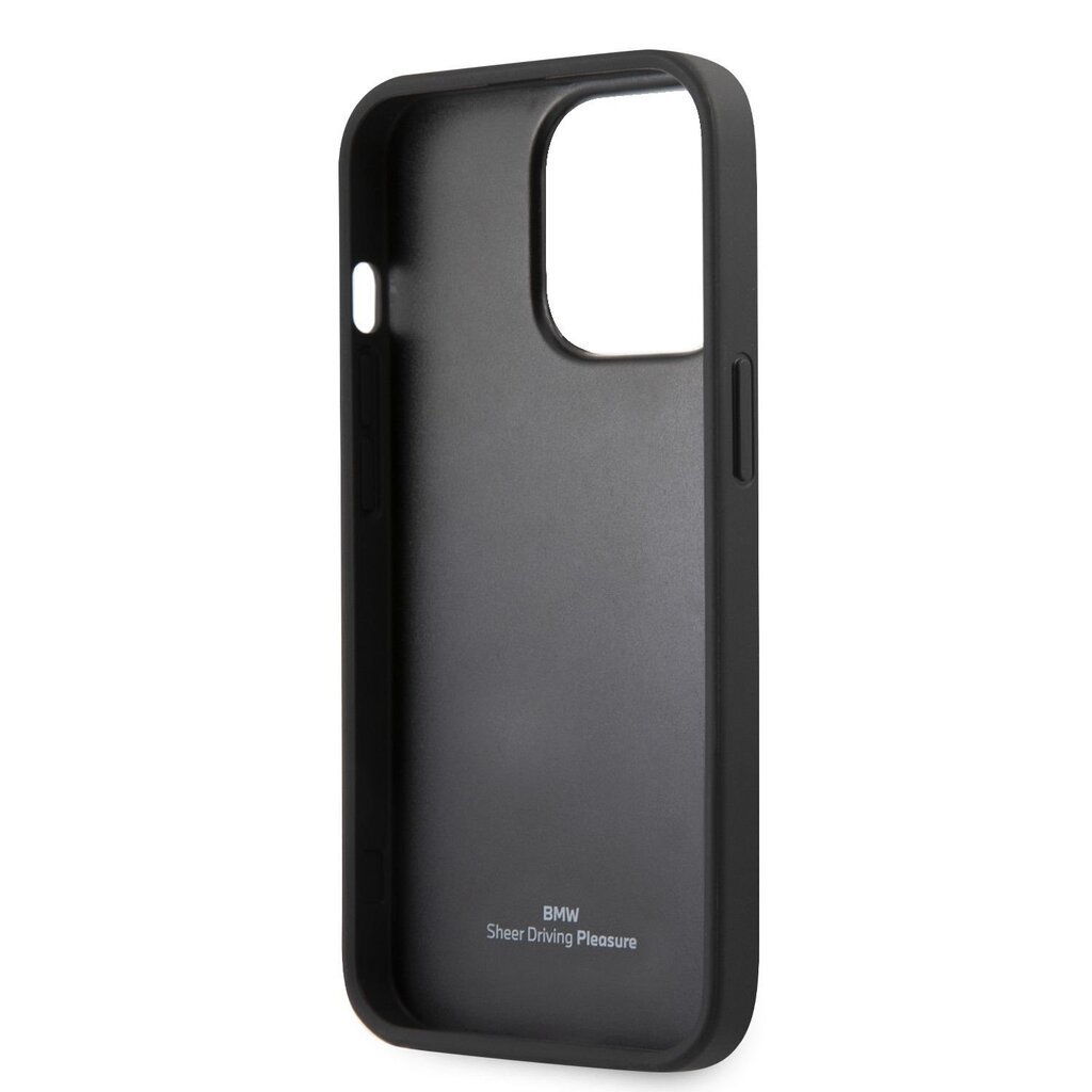 BMW Leather Hot Stamp Case for iPhone 14 Pro Max Black hind ja info | Telefonide kaitsekaaned ja -ümbrised | hansapost.ee