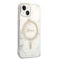 Guess Marble MagSafe Compatible Case + Wireless Charger for iPhone 14 White hind ja info | Telefonide kaitsekaaned ja -ümbrised | hansapost.ee