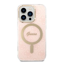 Guess 4G MagSafe Compatible Case + Wireless Charger for iPhone 14 Pro Pink hind ja info | Telefonide kaitsekaaned ja -ümbrised | hansapost.ee