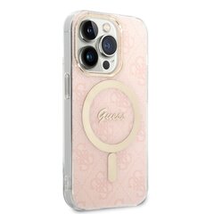 Guess 4G MagSafe Compatible Case + Wireless Charger for iPhone 14 Pro Pink hind ja info | Telefonide kaitsekaaned ja -ümbrised | hansapost.ee