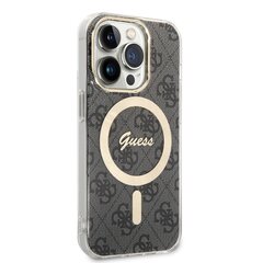 Guess 4G MagSafe Compatible Case + Wireless Charger for iPhone 14 Pro Black hind ja info | Telefonide kaitsekaaned ja -ümbrised | hansapost.ee