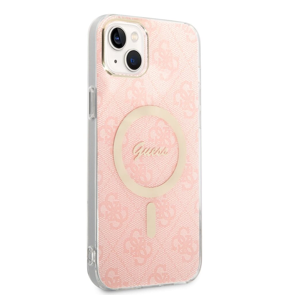 Guess 4G MagSafe Compatible Case + Wireless Charger for iPhone 14 Plus Pink hind ja info | Telefonide kaitsekaaned ja -ümbrised | hansapost.ee