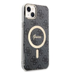Guess 4G MagSafe Compatible Case + Wireless Charger for iPhone 14 Plus Black цена и информация | Чехлы для телефонов | hansapost.ee