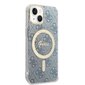 Guess 4G MagSafe Compatible Case + Wireless Charger for iPhone 14 Blue цена и информация | Telefonide kaitsekaaned ja -ümbrised | hansapost.ee